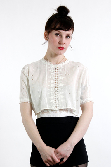 Вера из   Вера Вейг   Вы будете выглядеть непринужденно, сочетая старинную блузку Edwardian с современным топом и современным макияжем